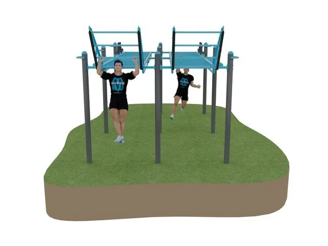 Double the Challenge: MoveStrong's Obstacle Course Double Bridge T